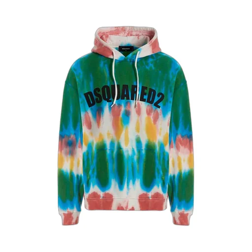 Dsquared2 Tie-Dyed Logo Printed Hoodie