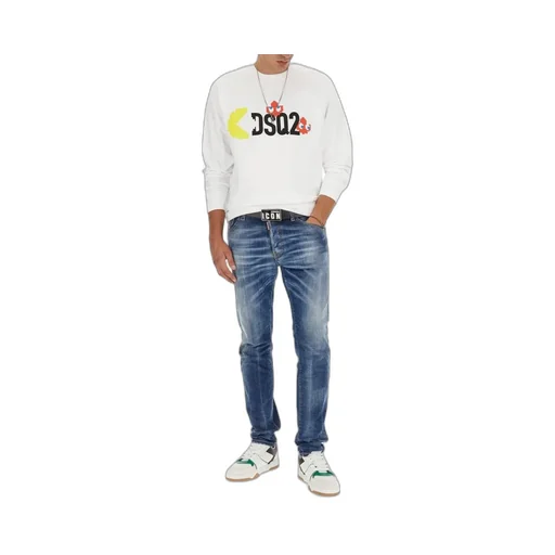 Dsquared2 Pac-Man Logo Printed Crewneck Sweatshirt