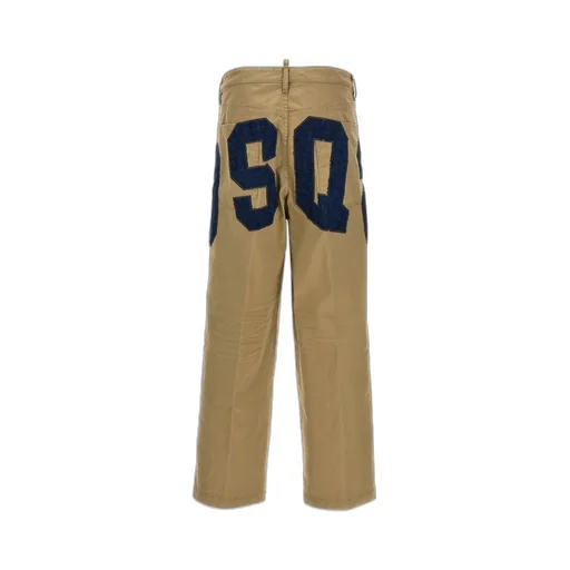 Dsquared2 Logo Patch Straight-Leg Trousers