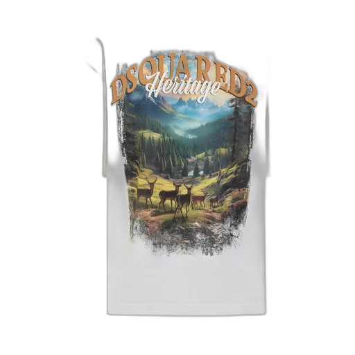 Dsquared2 Graphic Printed Crewneck T-Shirt