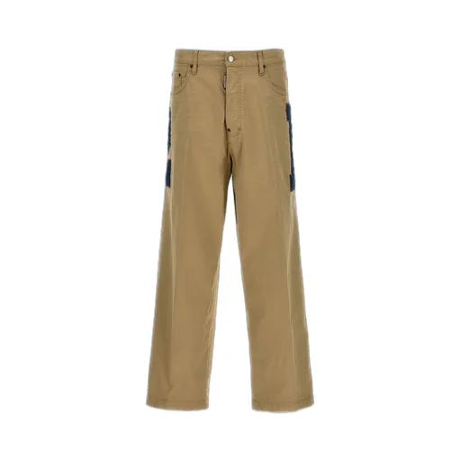 Dsquared2 Logo Patch Straight-Leg Trousers