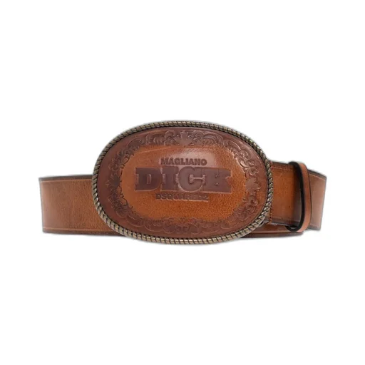 Dsquared2 X Magliano Logo Embossed Buckle Belt