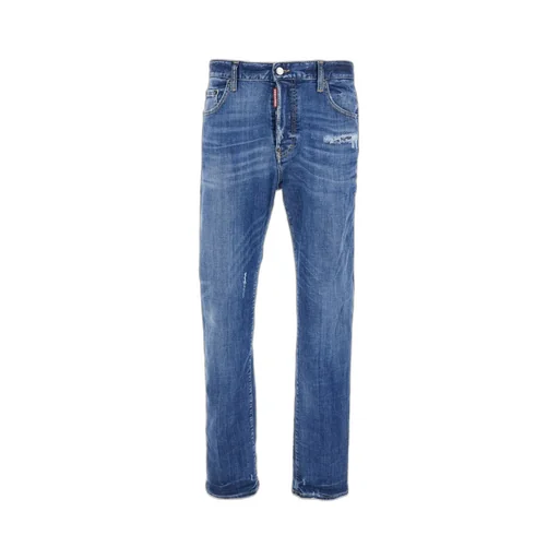 Dsquared2 Distressed Straight-Leg Jeans