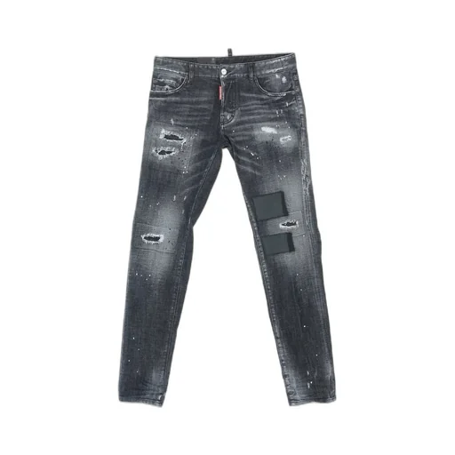 Dsquared2 Logo Patch Distressed Jeans