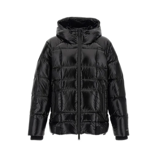 Dsquared2 Logo Patch Hooded Down Jacket