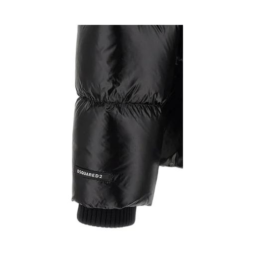 Dsquared2 Logo Patch Hooded Down Jacket