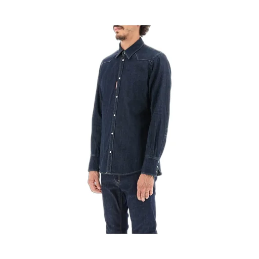 Dsquared2 Long-Sleeved Buttoned Denim Shirt