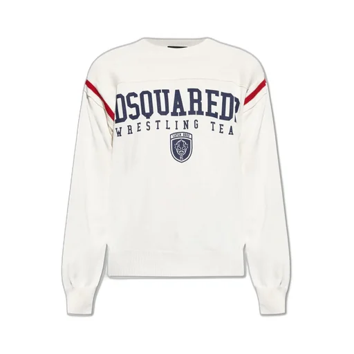 Dsquared2 Logo Printed Crewneck Knitted Jumper