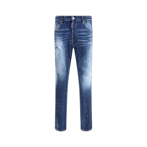 Dsquared2 Logo Patch Distressed Jeans