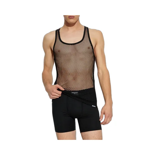 Dsquared2 Logo Patch Semi-Sheer Tank Top