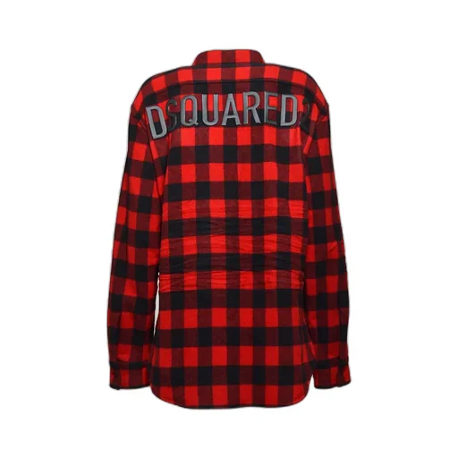 Dsquared2 Check-Pattern Logo Detailed Shirt