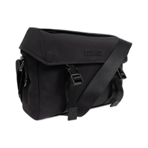 Dsquared2 Logo Lettering Foldover Messenger Bag