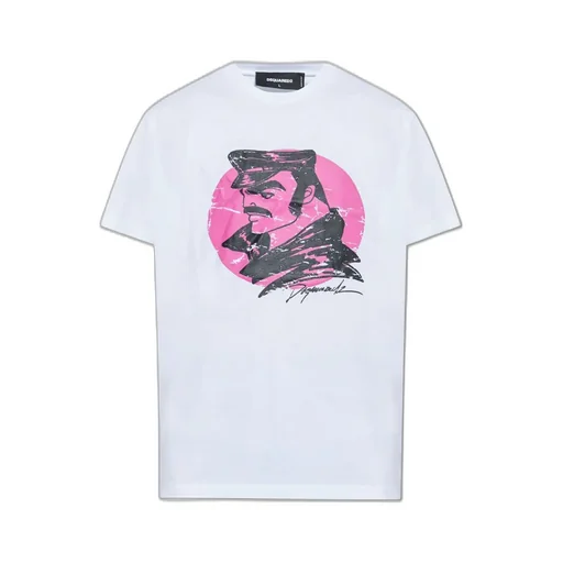 Dsquared2 Graphic Printed Crewneck T-Shirt