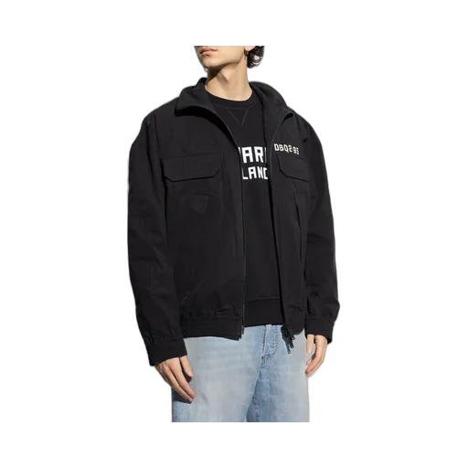 Dsquared2 Logo-Printed Zipped Bomber Jacket
