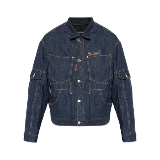 Dsquared2 Logo Embroidered Denim Jacket
