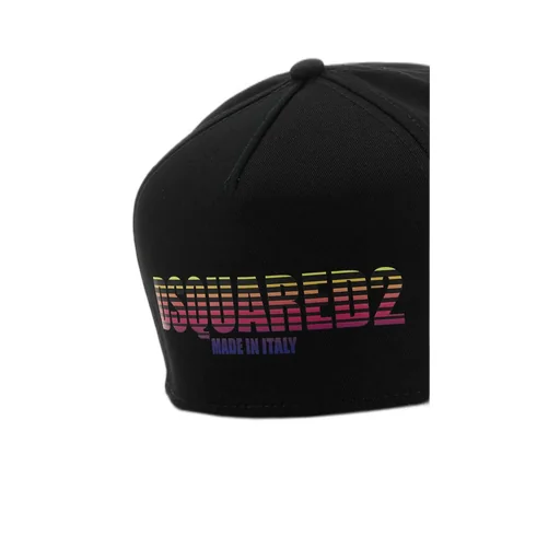 Dsquared2 Logo-Printed Curved Peak Distressed Baseball Cap