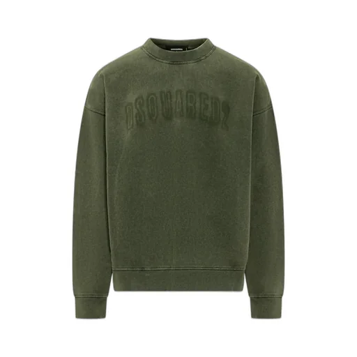 Dsquared2 Loose Fit Raw Edge Crewneck Sweatshirt