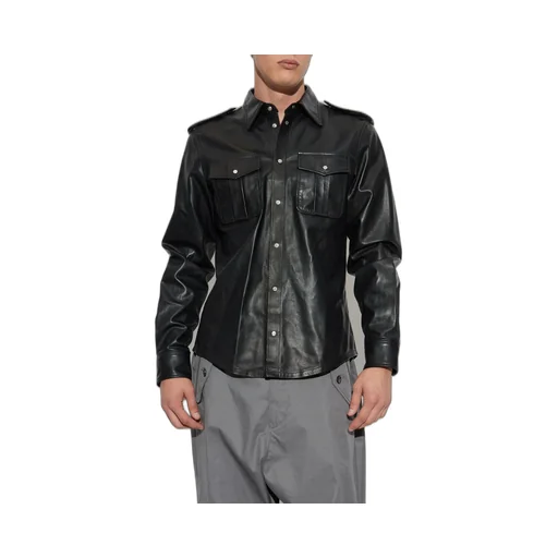 Dsquared2 Chest Pocket Leather Shirt