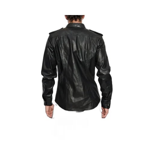 Dsquared2 Chest Pocket Leather Shirt