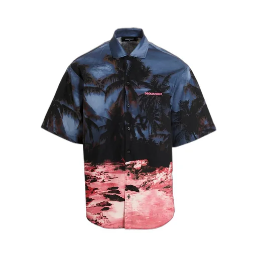 Dsquared2 Palm Tree-Printed Buttoned Shirt