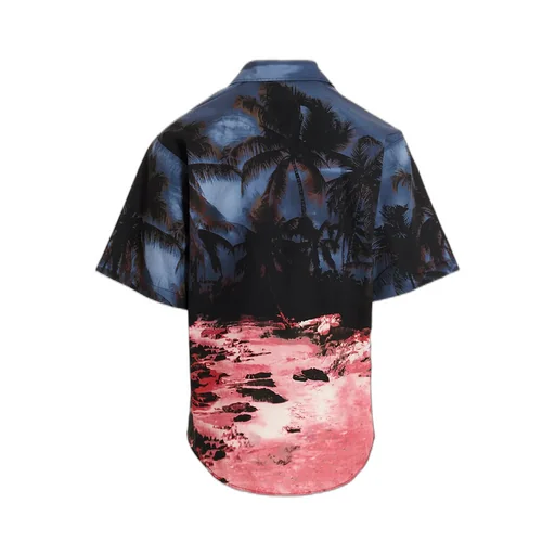 Dsquared2 Palm Tree-Printed Buttoned Shirt