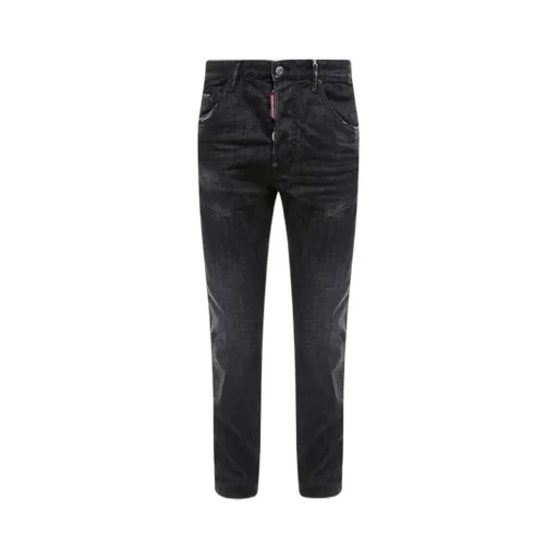 Dsquared2 Logo Patch Distressed Skinny Jeans