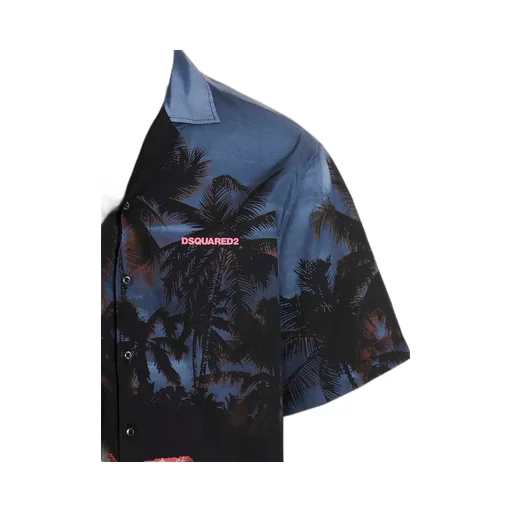 Dsquared2 Palm Tree-Printed Buttoned Shirt