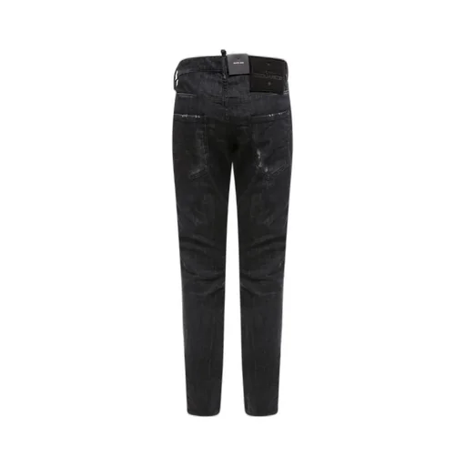 Dsquared2 Logo Patch Distressed Skinny Jeans