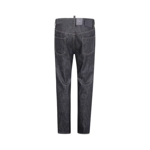 Dsquared2 Logo Patch Straight Leg Jeans