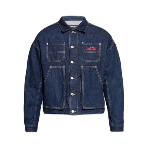 Dsquared2 Icon Logo Embroidered Denim Jacket