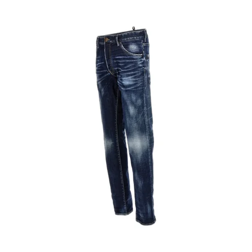 Dsquared2 Logo Patch Distressed Slim Fit Jeans