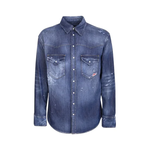 Dsquared2 Logo Patch Buttoned Denim Shirt