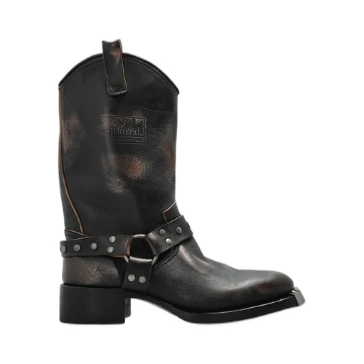 Dsquared2 Harley Distressed Biker Boots