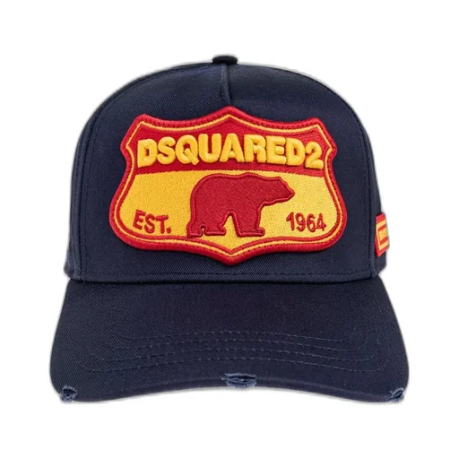 Dsquared2 Logo Patch Distressed Baseball Cap