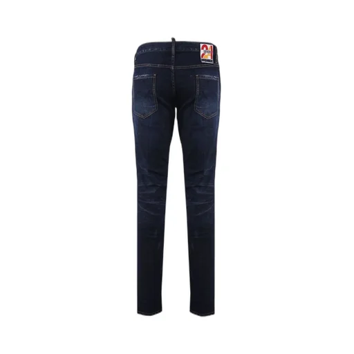 Dsquared2 Logo-Patch Slim-Cut Distressed Jeans