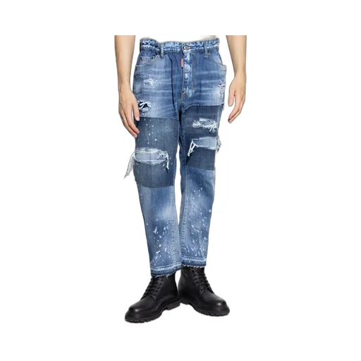 Dsquared2 Distressed Straight-Leg Jeans