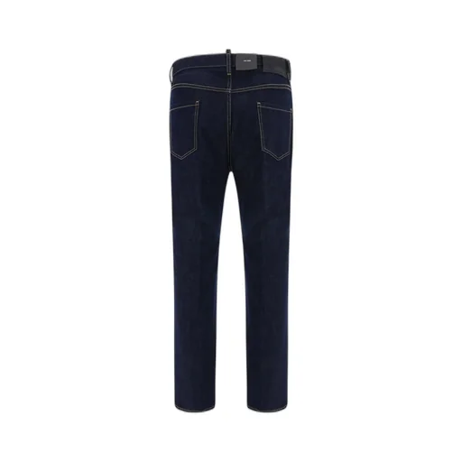 Dsquared2 Logo Patch Straight Leg Jeans