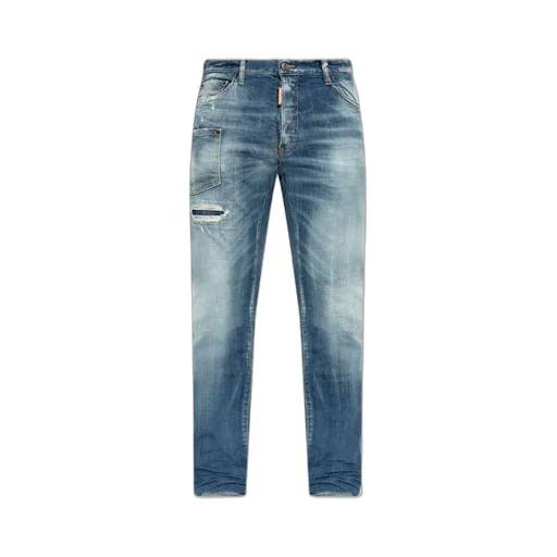 Dsquared2 Distressed Straight-Leg Jeans
