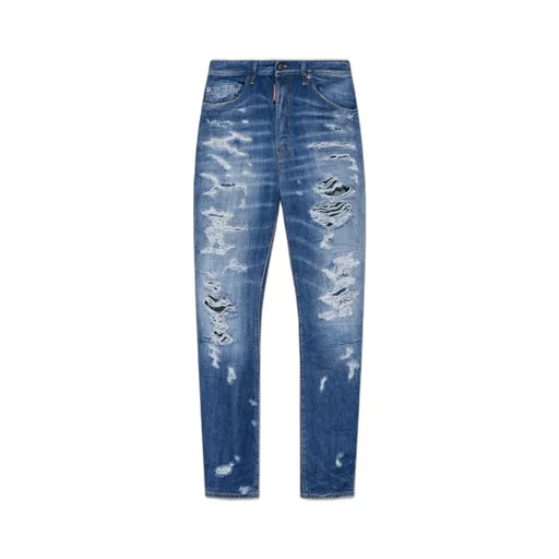 Dsquared2 Bro Distressed Straight-Leg Jeans