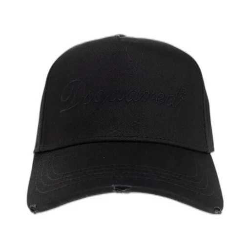 Dsquared2 Logo Embroidered Distressed Baseball Cap