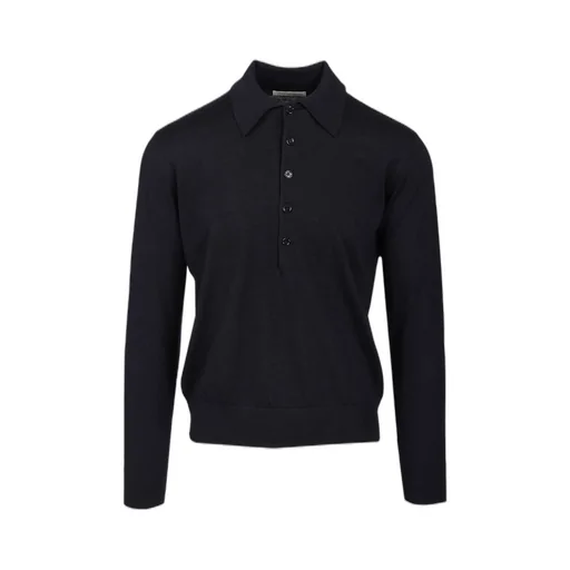 Dries Van Noten Long-Sleeved Knitted Polo Shirt