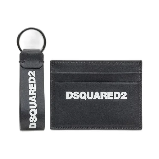 Dsquared2 Logo Printed Credit Card Holder Keyring Set