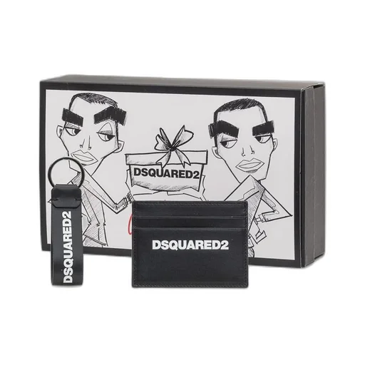 Dsquared2 Logo Printed Credit Card Holder Keyring Set