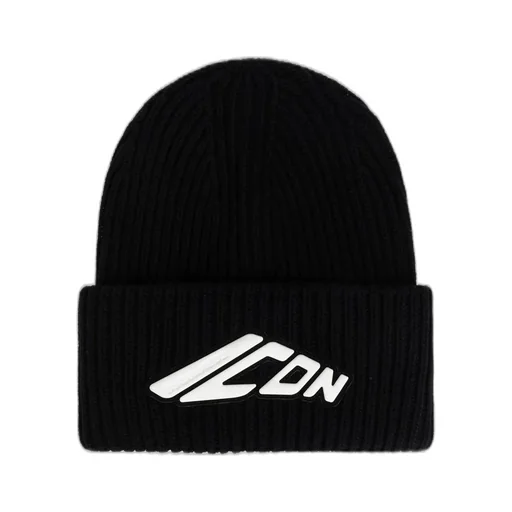 Dsquared2 Icon Appliqué Turn-Up Hem Knitted Beanie