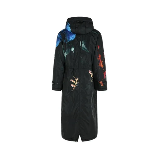 Dries Van Noten Printed Hooded Coat