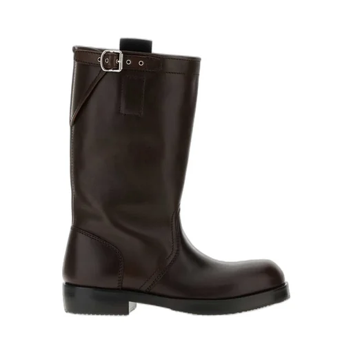 Dries Van Noten Round Toe Buckled Detailed Boots