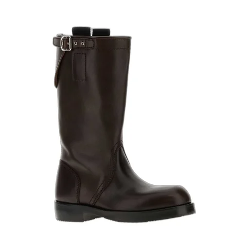 Dries Van Noten Round Toe Buckled Detailed Boots