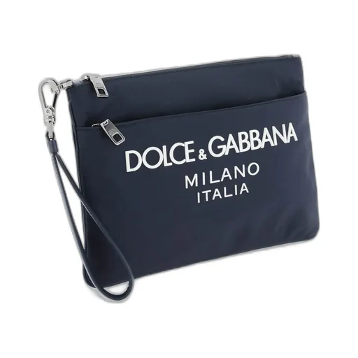 Dolce & Gabbana Logo Print Zipped Clutch Bag