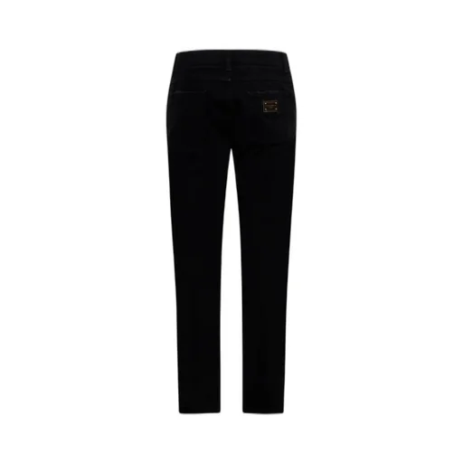 Dolce & Gabbana Logo Patch Ripped Jeans