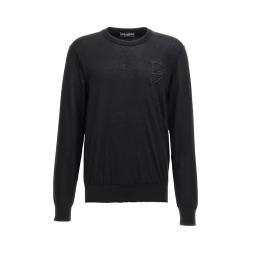 Dolce & Gabbana Logo Embroidered Round-Neck Sweater